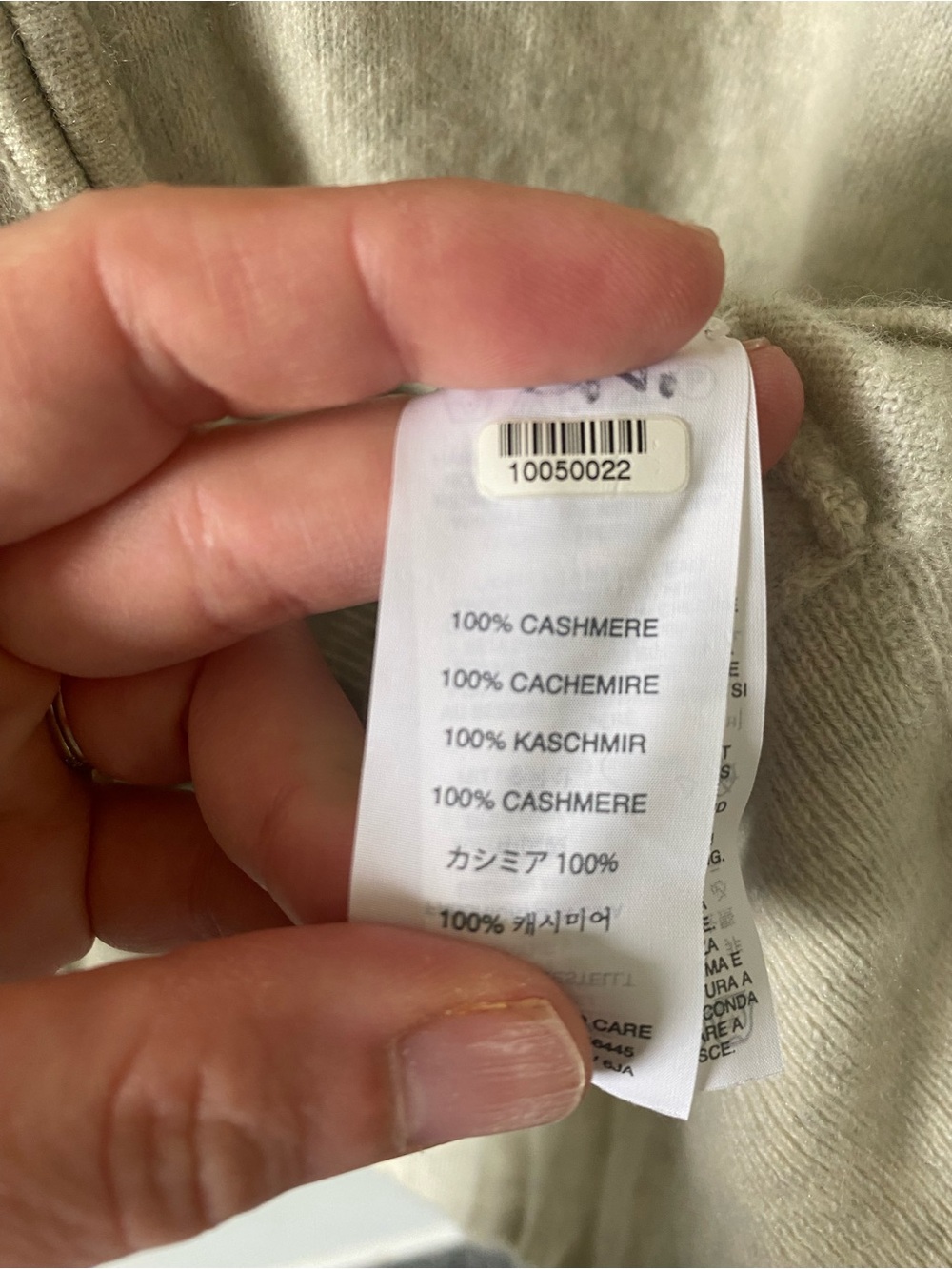 100% Italian Cashmere J. Crew Neutral Zip-Up Hooded Sweater, Quiet Luxury Size M - Picture 3 of 9